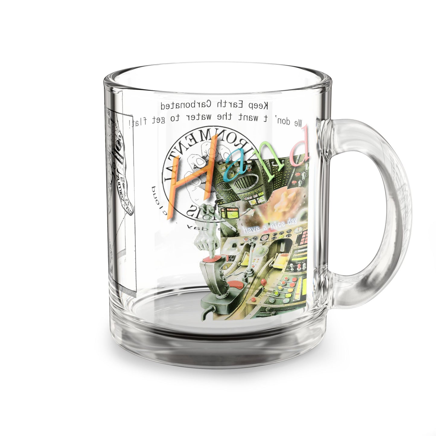 Over whelming H.A.N.D. Mug 10oz - Glass