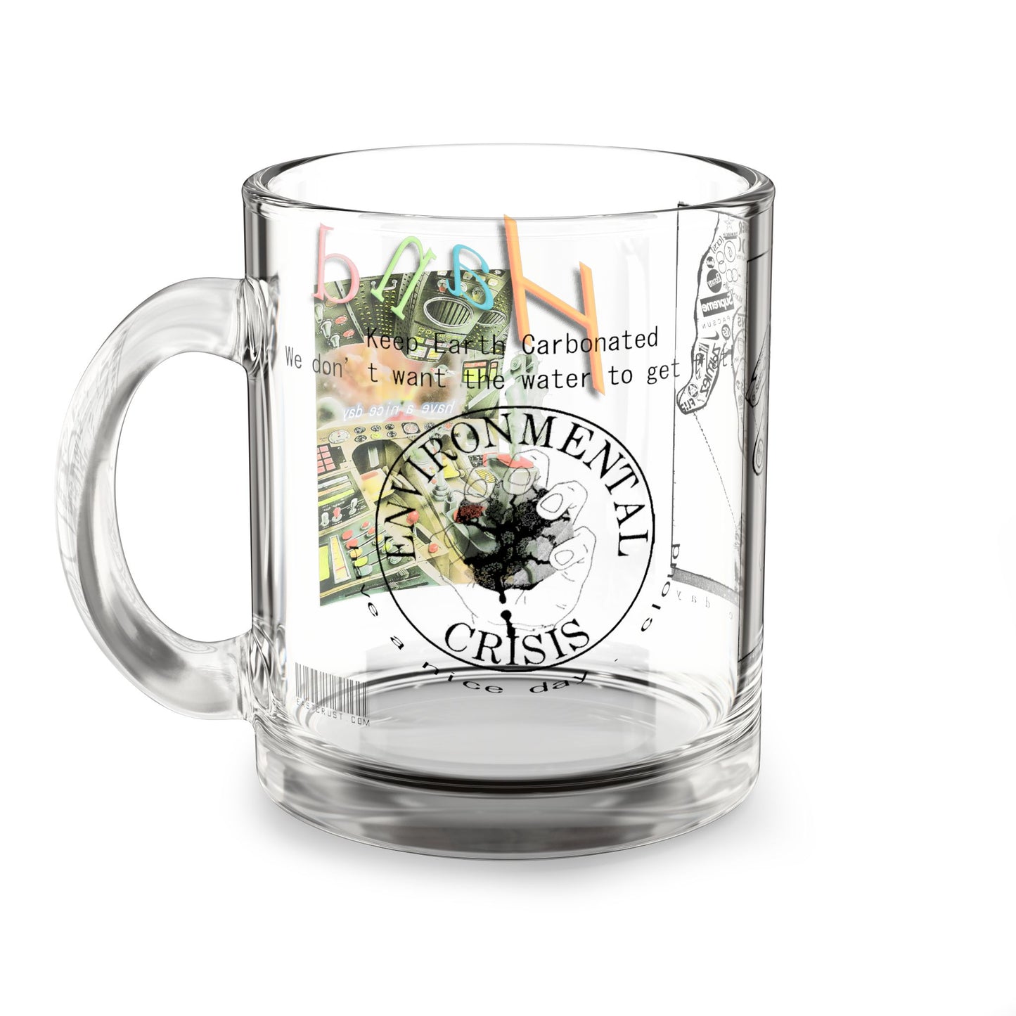 Over whelming H.A.N.D. Mug 10oz - Glass