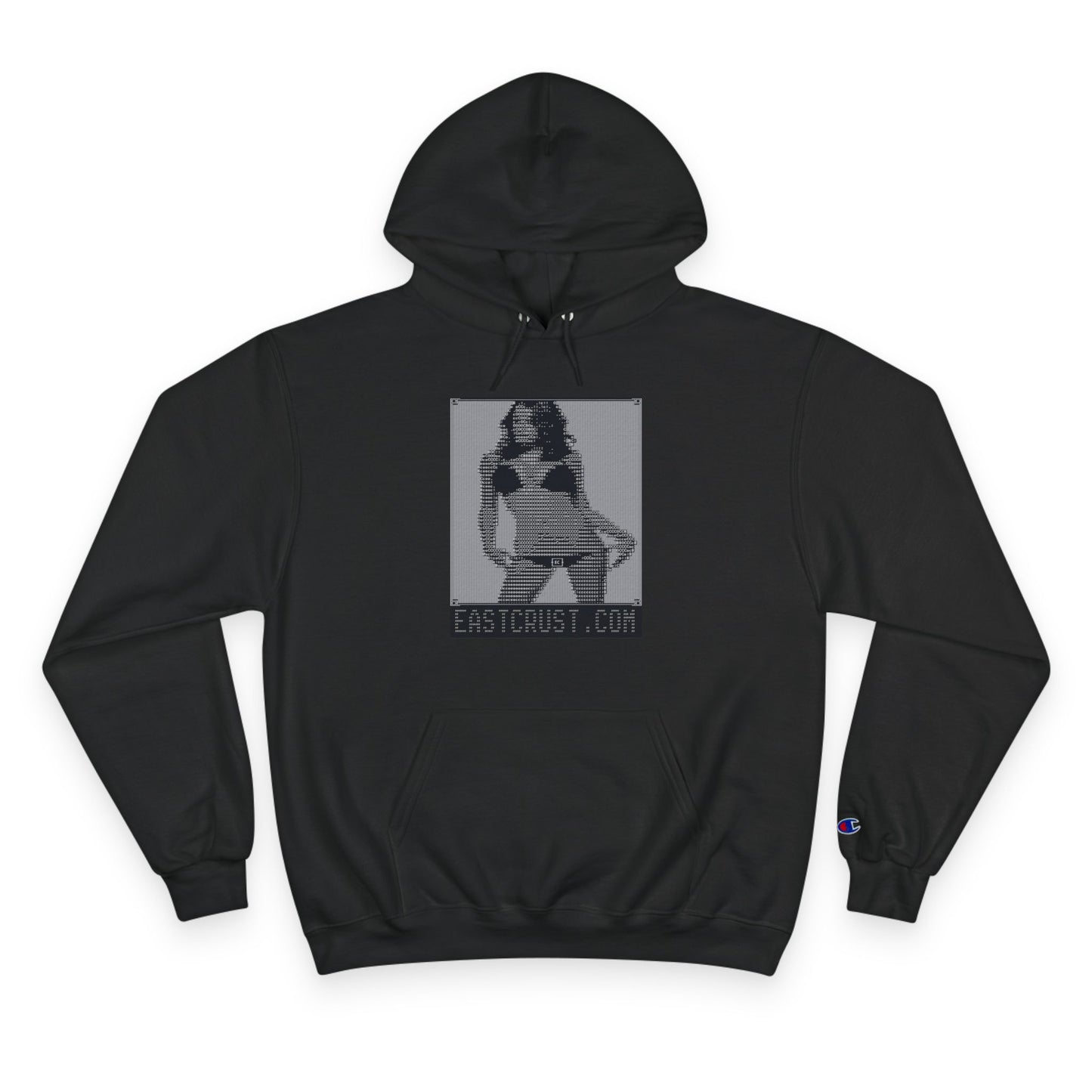 The girl in the white text - Champion Hooded Sweatshirt