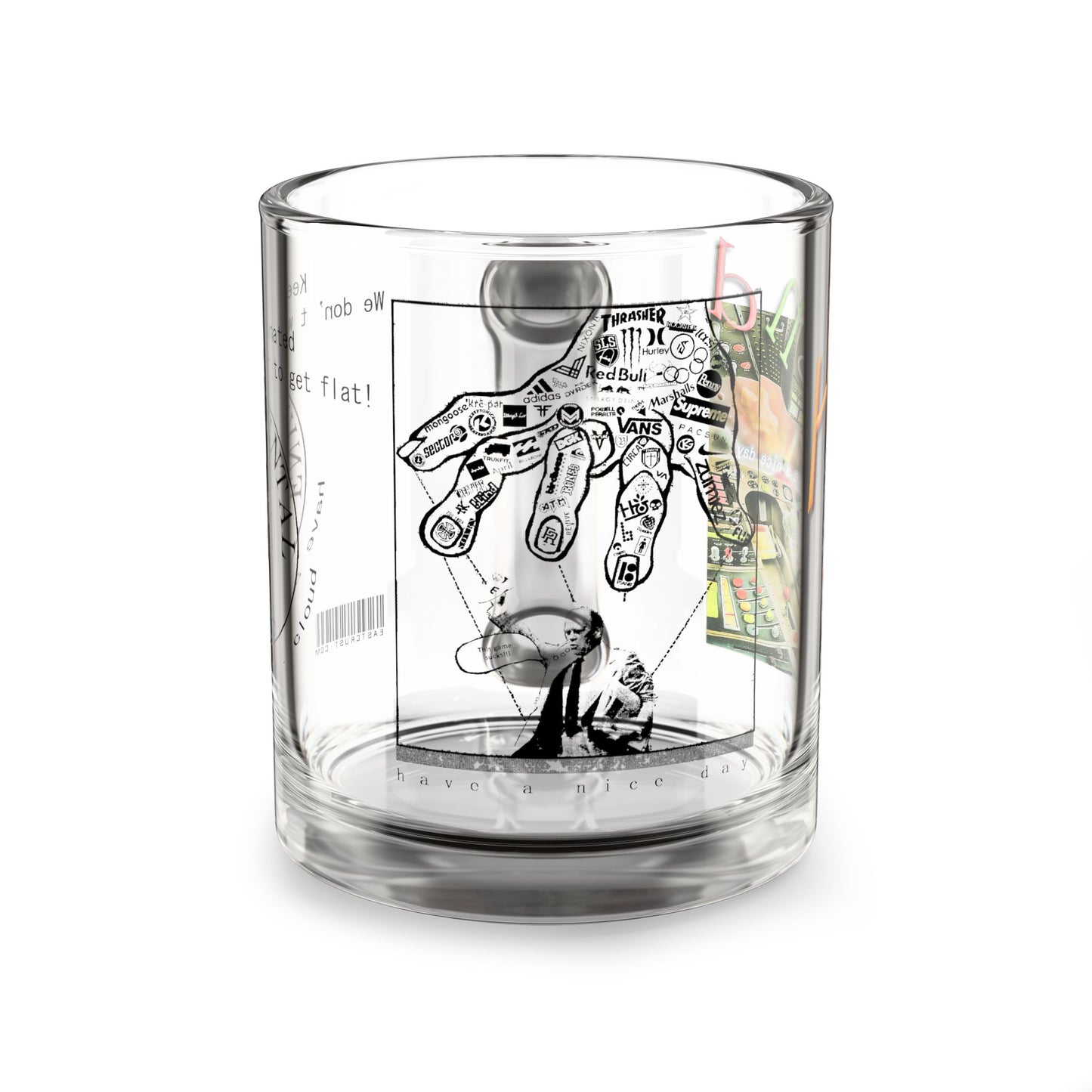 Over whelming H.A.N.D. Mug 10oz - Glass