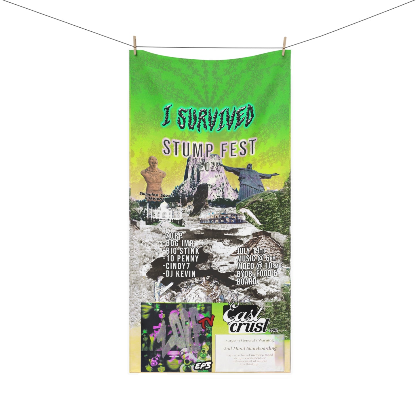 "I Survived" Stumpfest - Premium Towel 2025