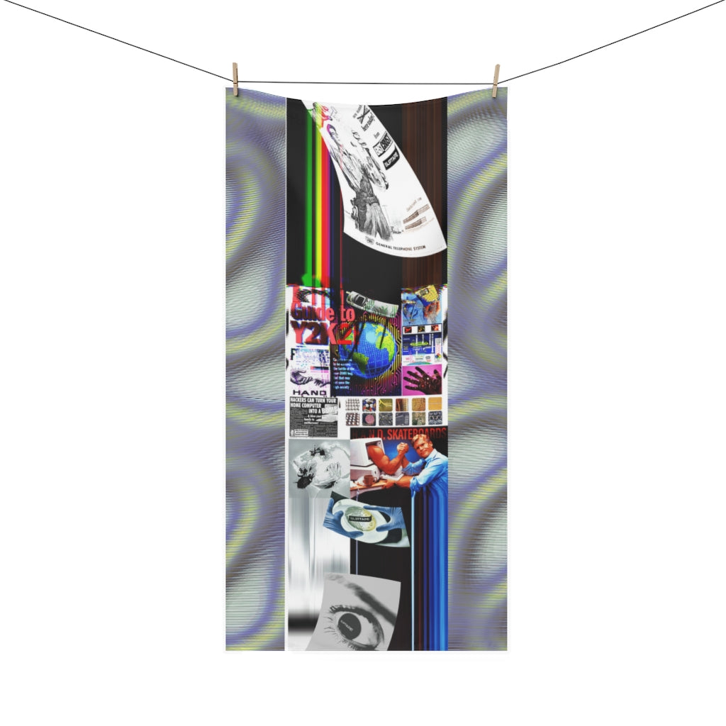 H.A.N.D. - Circuit Board Earth Beach Premium Towel, 30x60