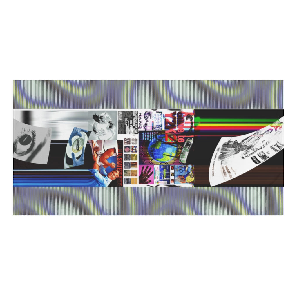 H.A.N.D. - Circuit Board Earth Beach Premium Towel, 30x60